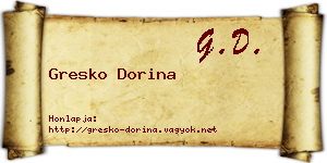 Gresko Dorina névjegykártya